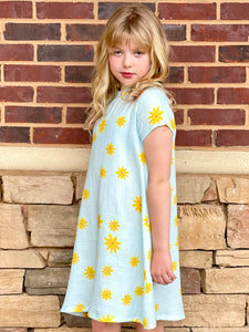 Chaser Yellow Daisy Print Dress