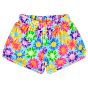 Colorful Sunflowers Plush PJ Shorts