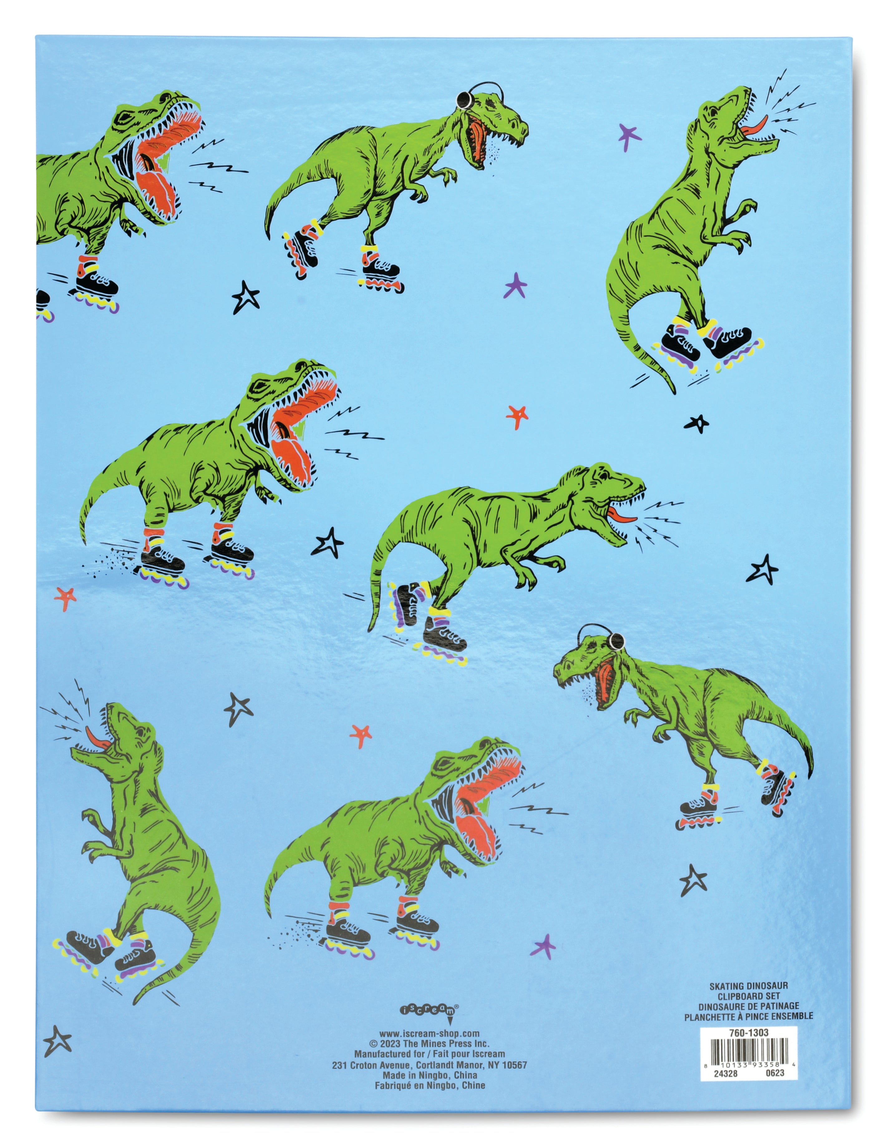 Skating Dinosaurs Clipboard Set