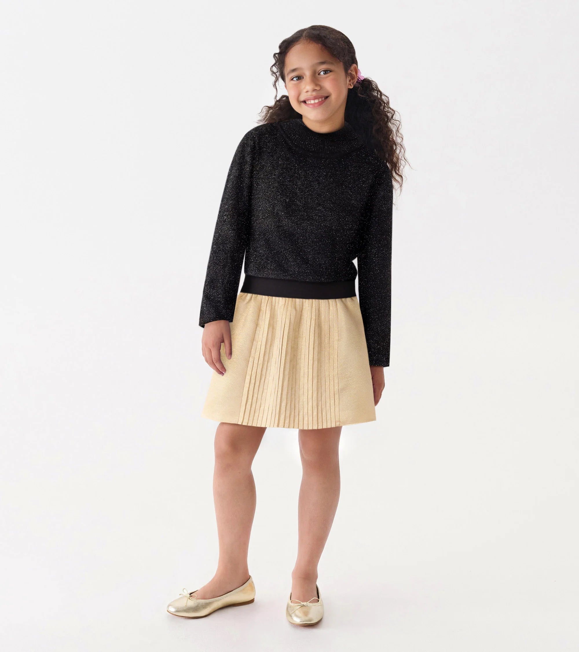Hatley Gold Pleated Skirt