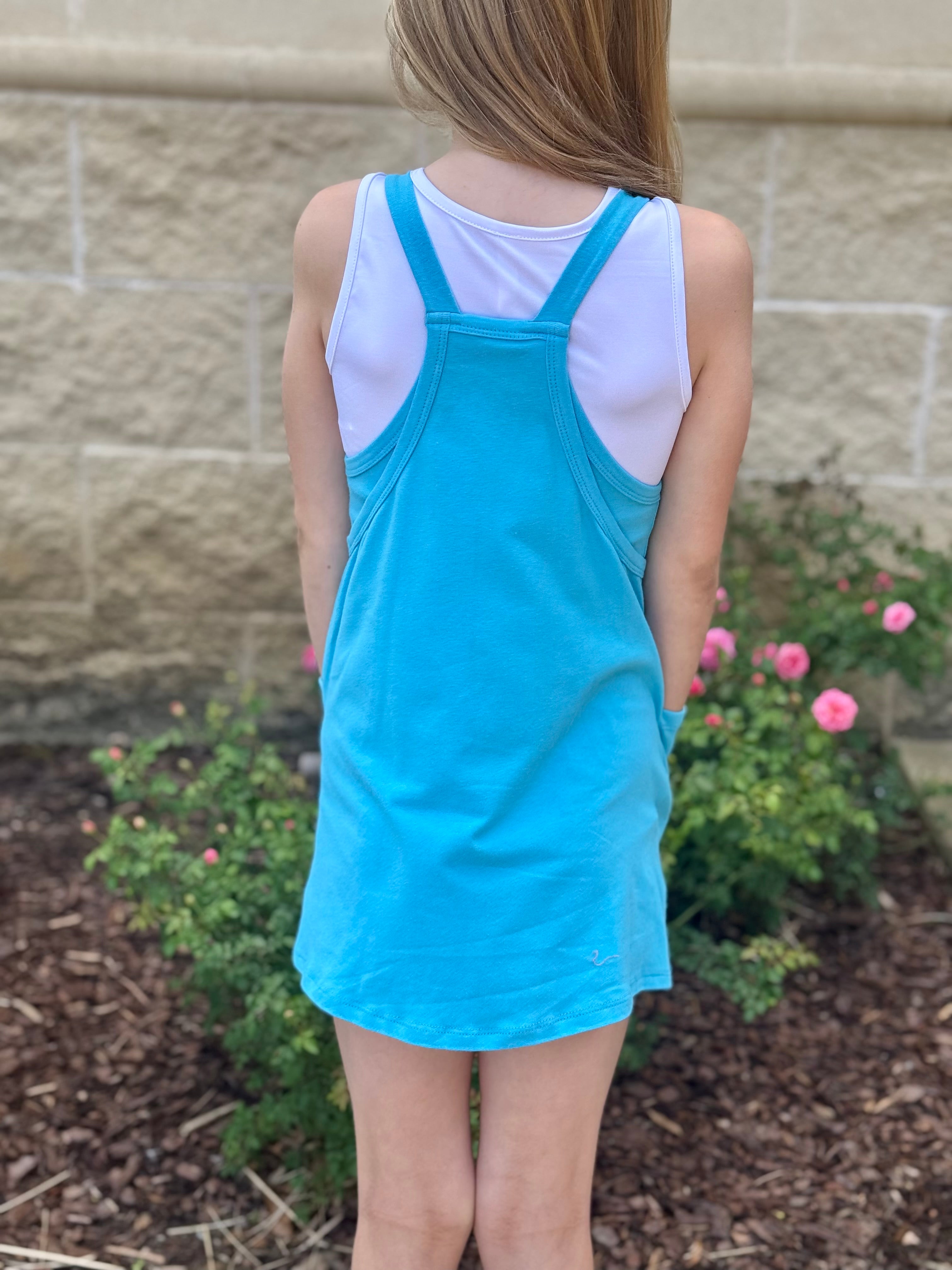 Blue Aqua Relaxed Tank Dress