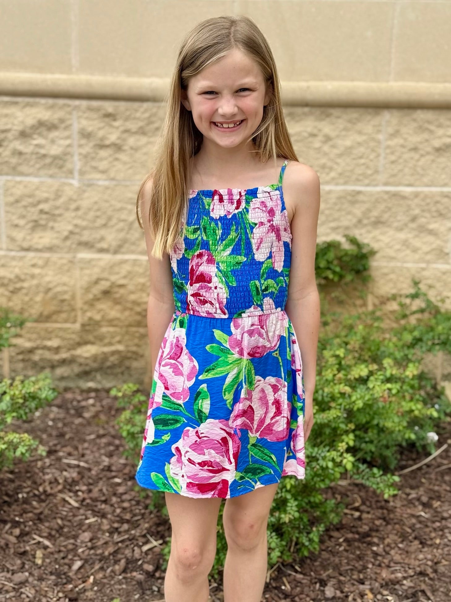 Technicolor Smocked Romper