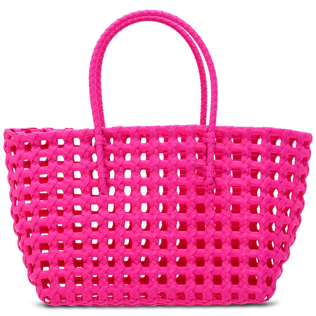 Large Pink Woven Tote