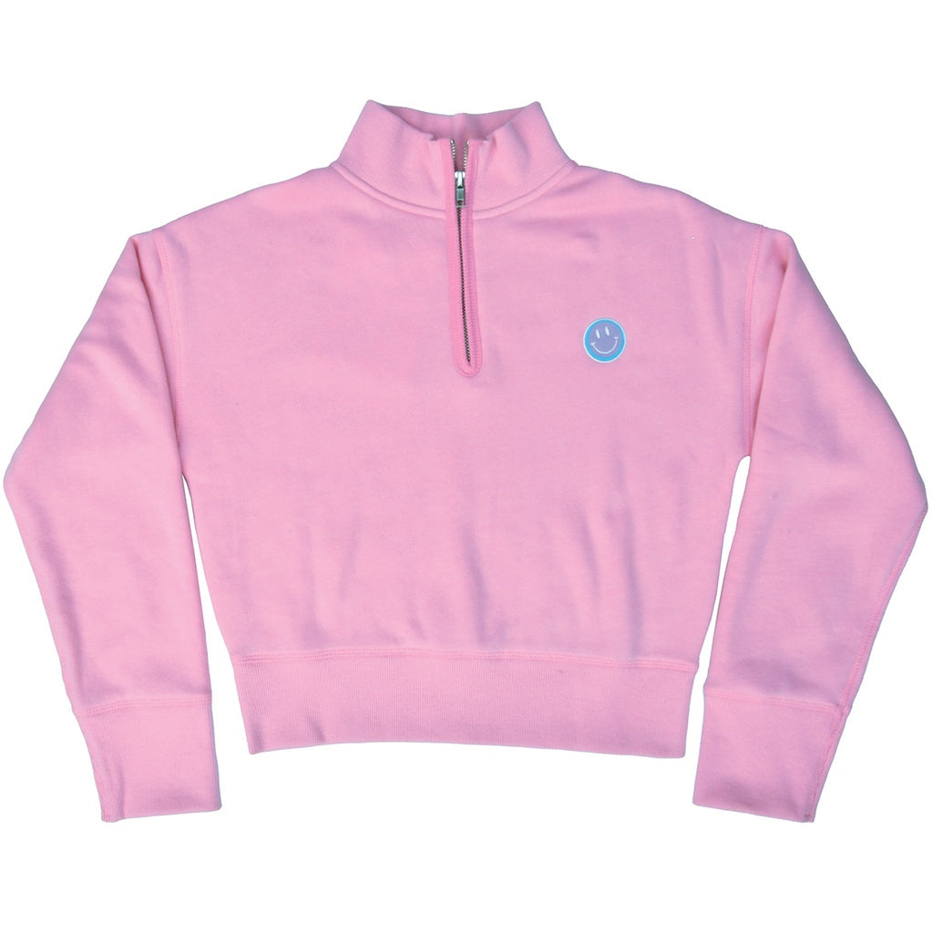 Smile Rose Zipper Pullover