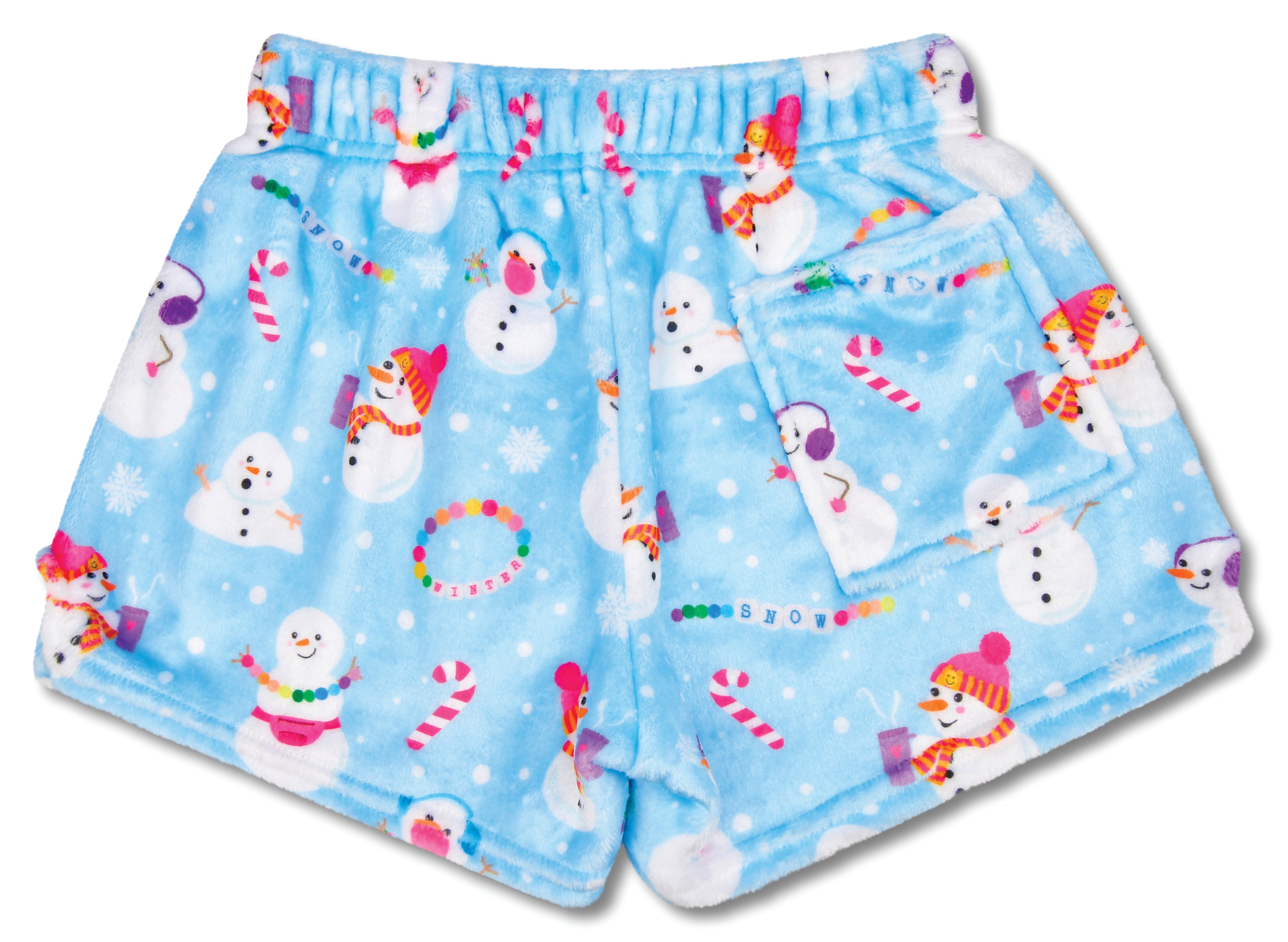 Snow Day Plush PJ Shorts