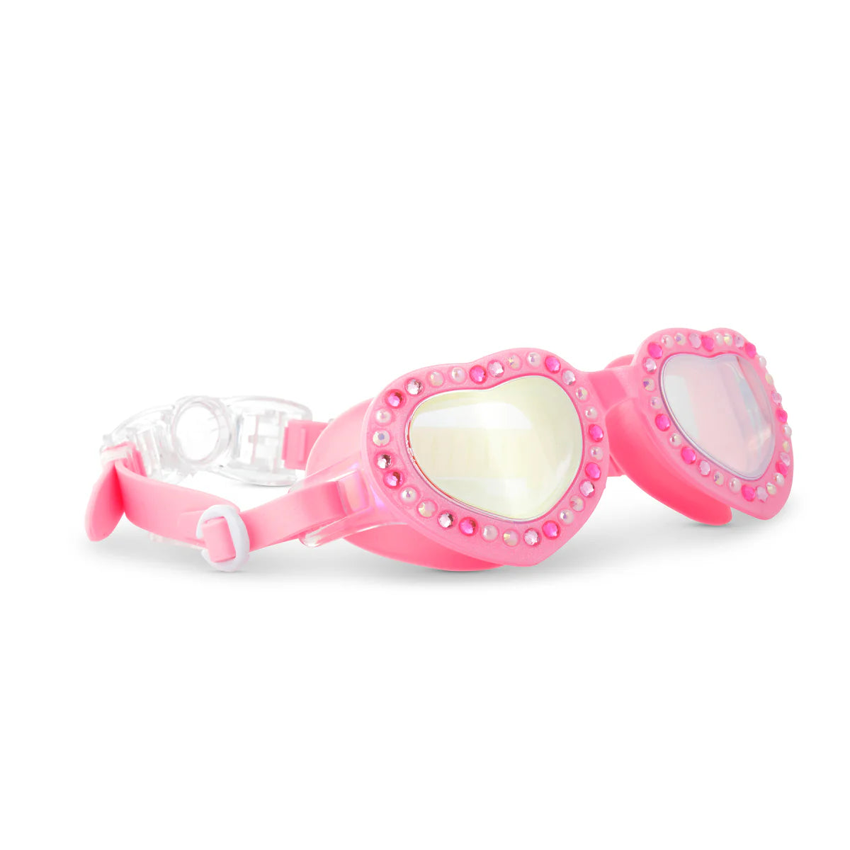 Pink Lace Heart Swim Goggles