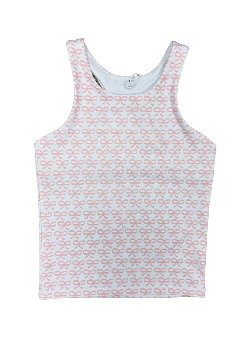 Pink Bows Athletic Bra Top