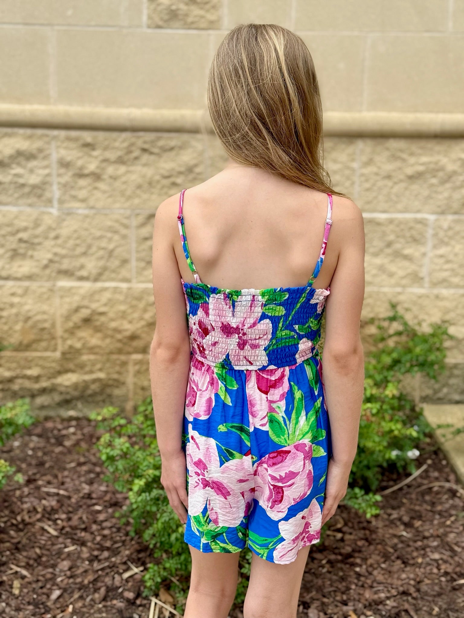 Technicolor Smocked Romper
