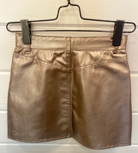Molly Gold Leather Skirt