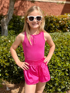 Tractr Hot Pink Athletic Romper