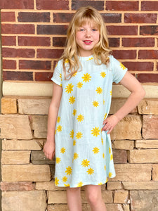 Chaser Yellow Daisy Print Dress