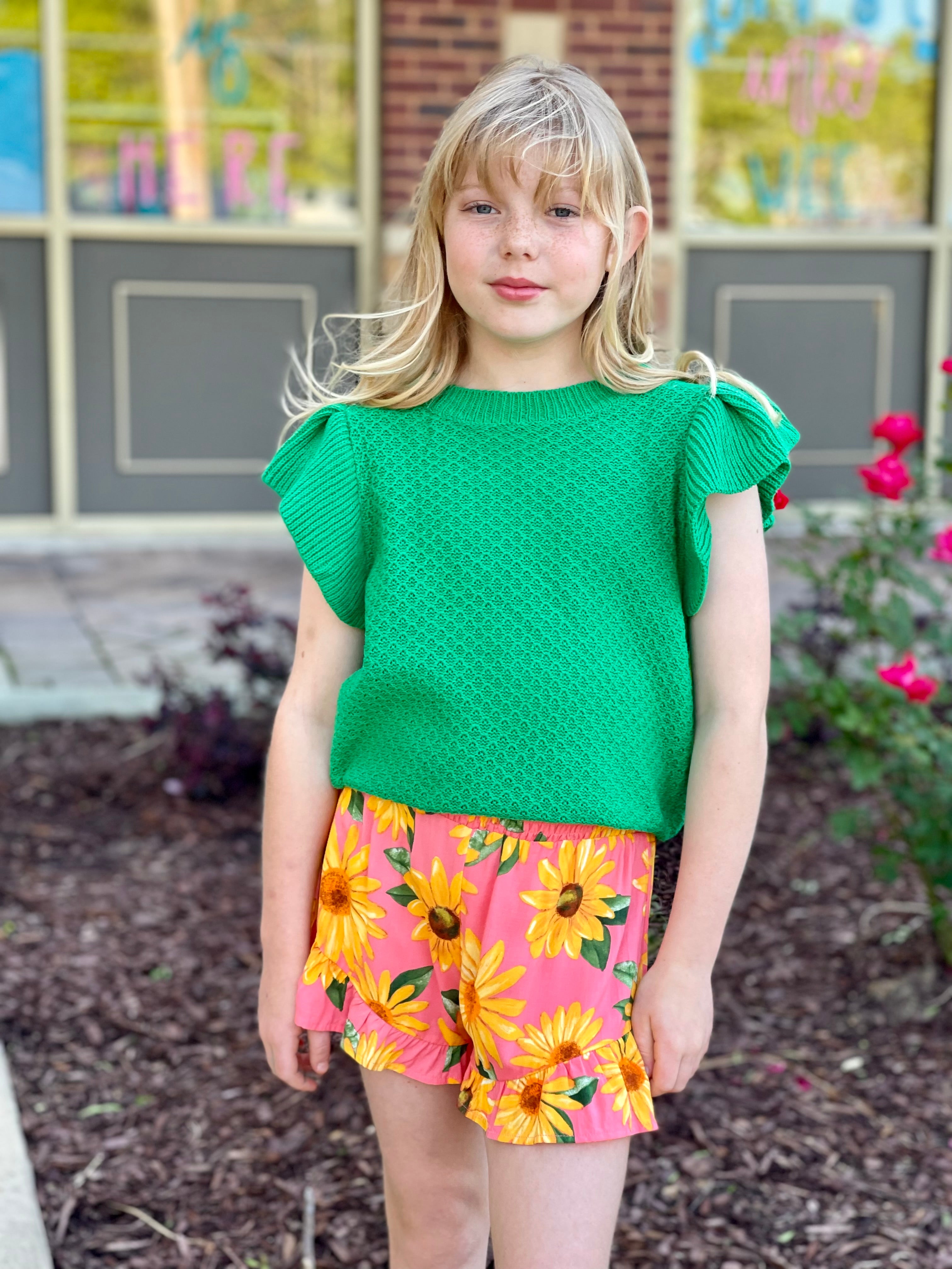 Sunflower Ruffle Shorts