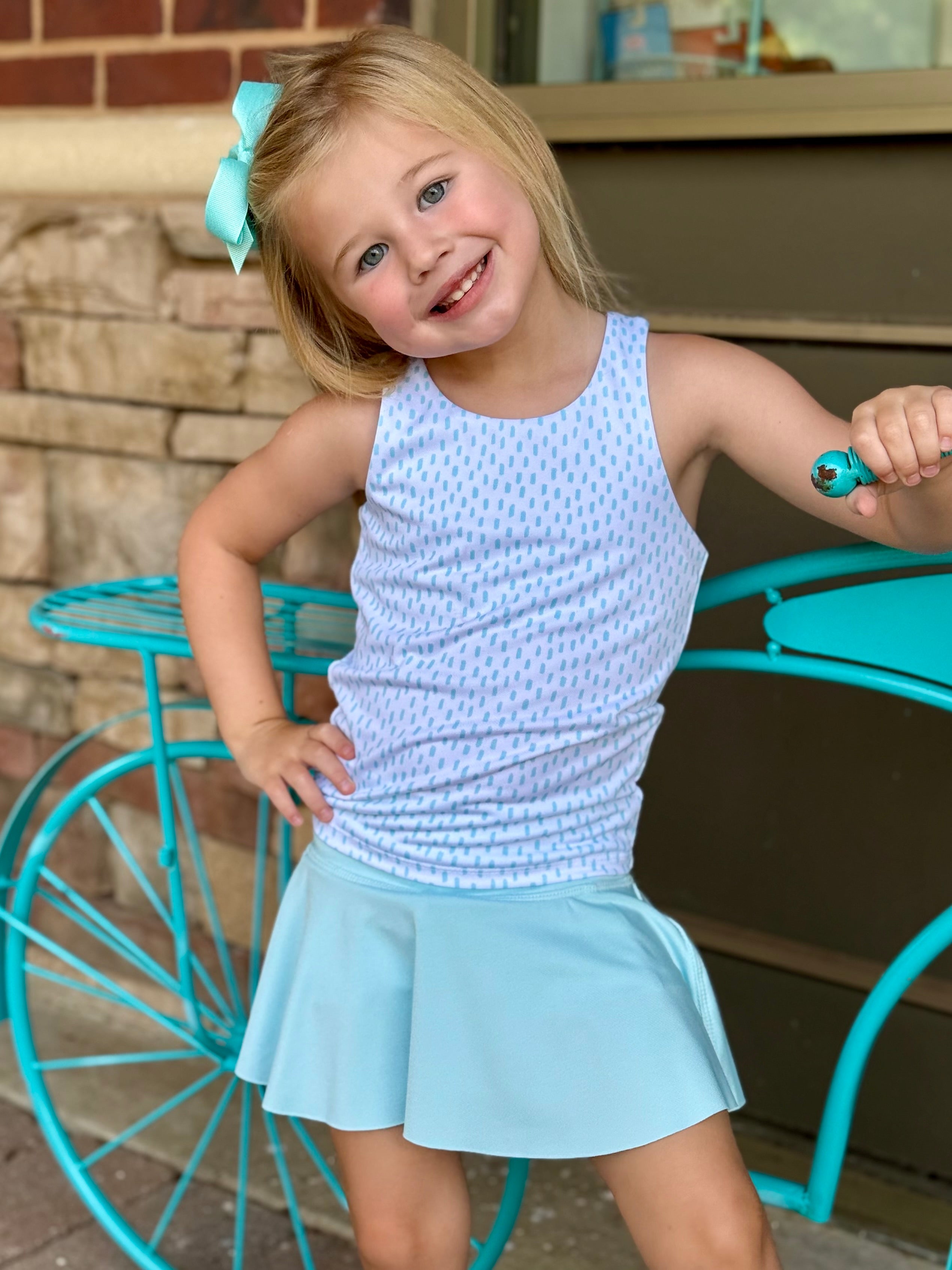 Blue Aqua Athletic Skort