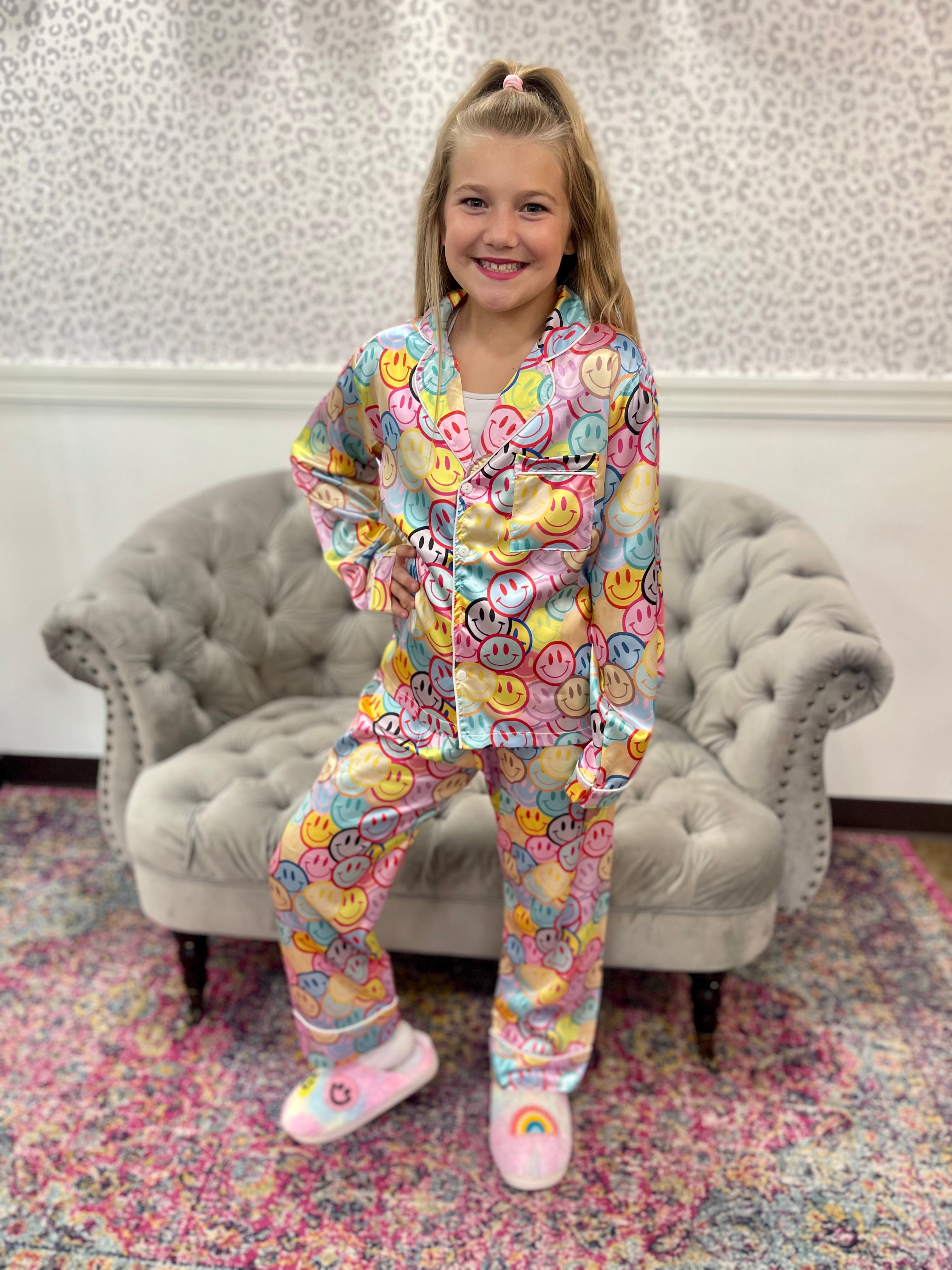 Tweenstyle Smiley Print PJ Set