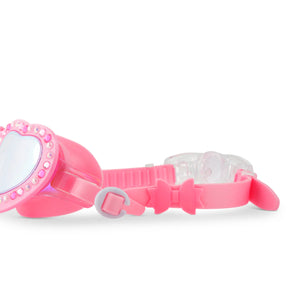 Pink Lace Heart Swim Goggles