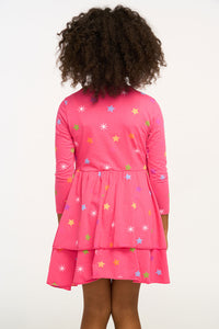 Chaser Pink Rainbow Stars Dress
