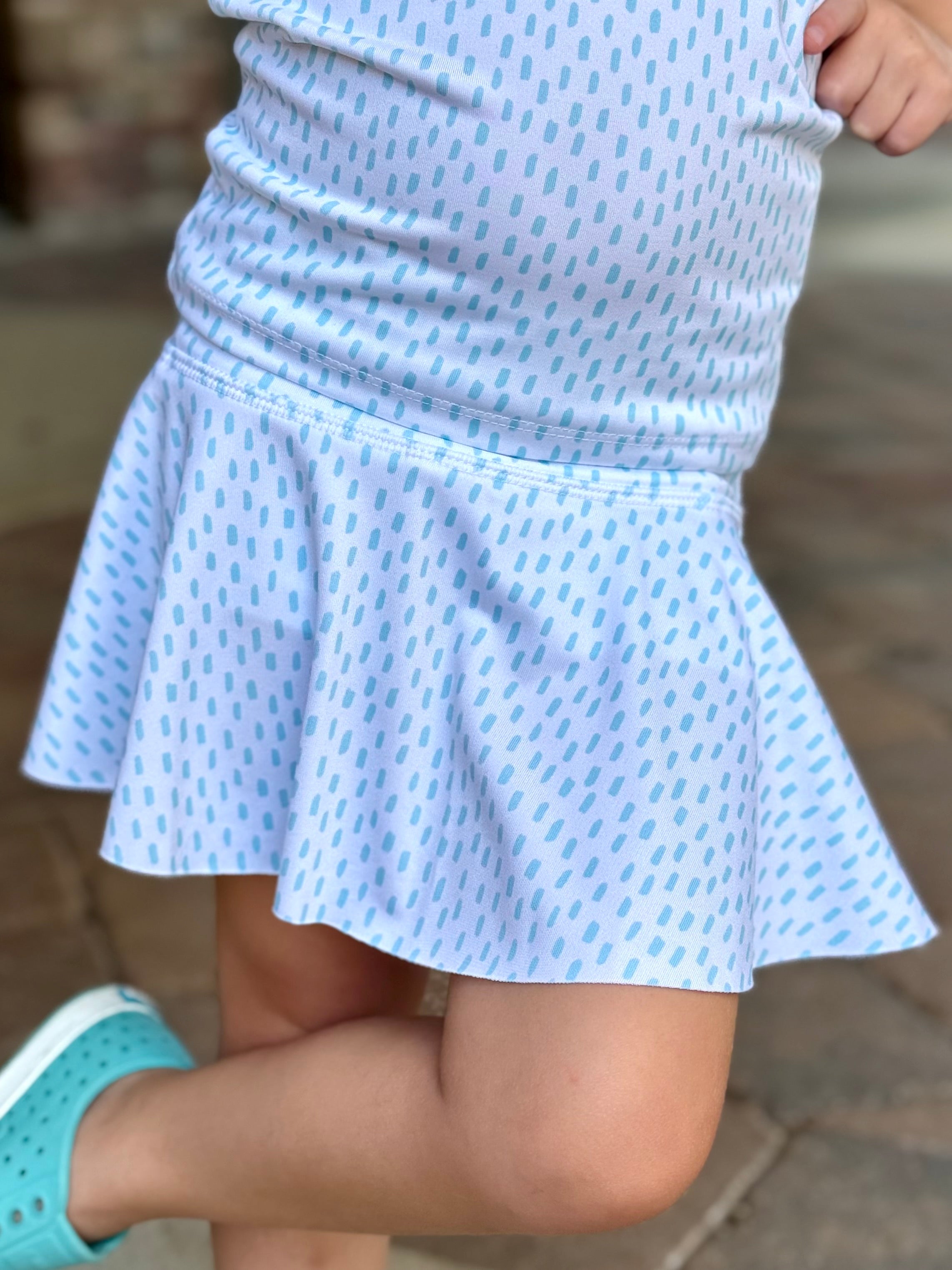 Aqua Dots Athletic Skort