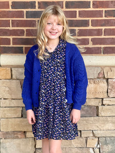 Molly Navy Floral Print Dress