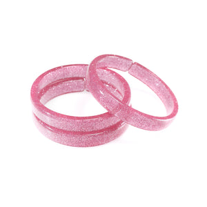 Glitter Vintage Pink Bangles