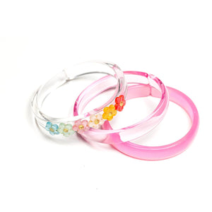 Vibrant Flowers Pink Bangle