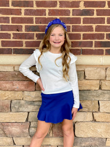 Royal Blue Ponte Skirt