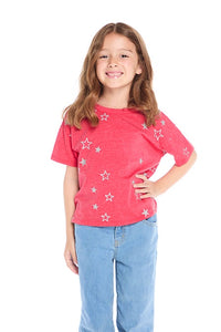 Chaser Silver Glitter Stars Tee