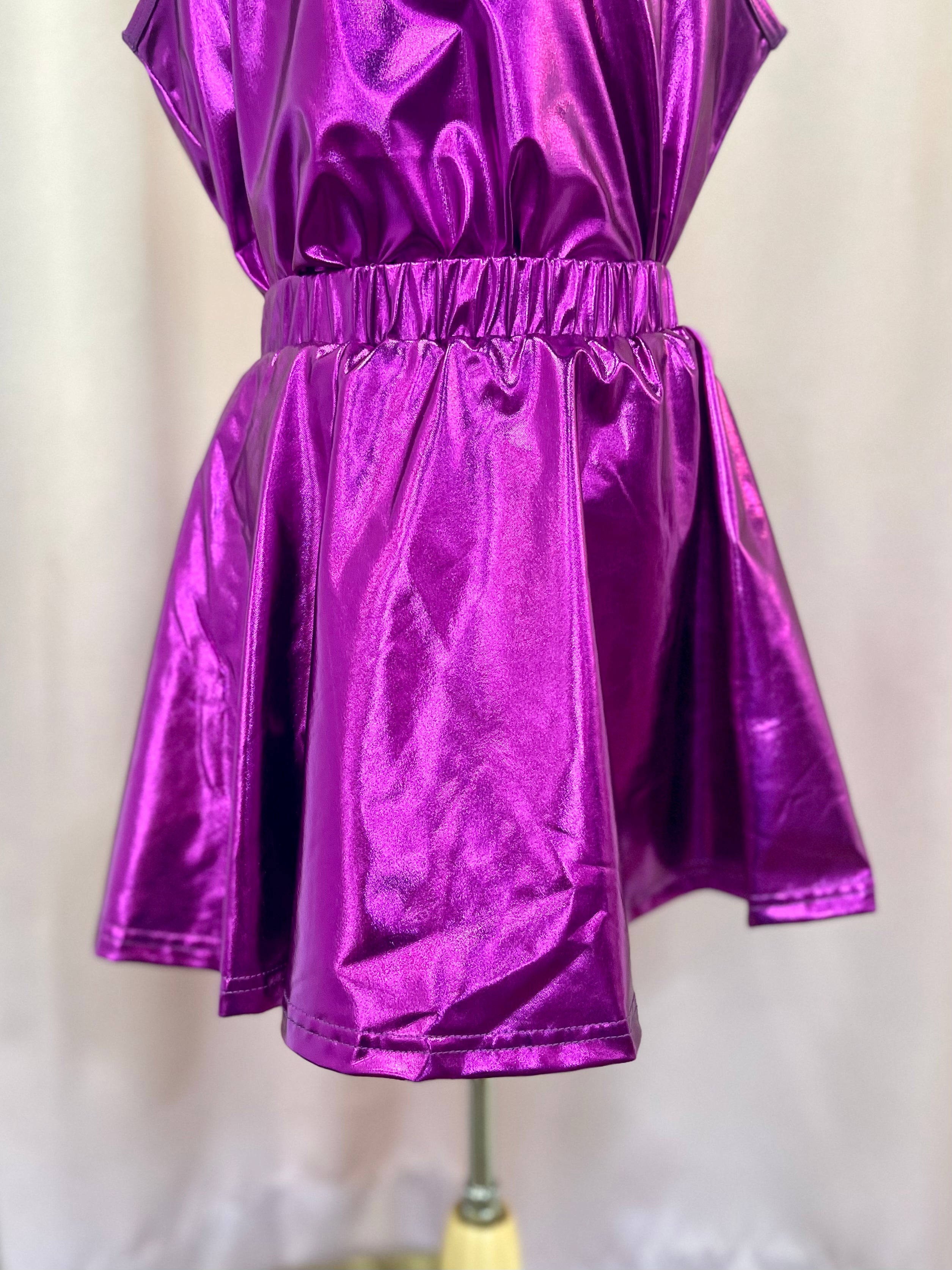 Purple Metallic Skirt