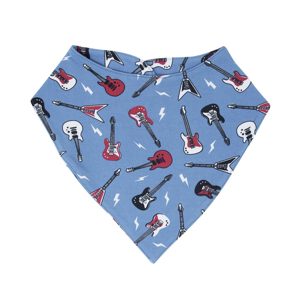 Sweet Bamboo Rock N Roll Blue Bib