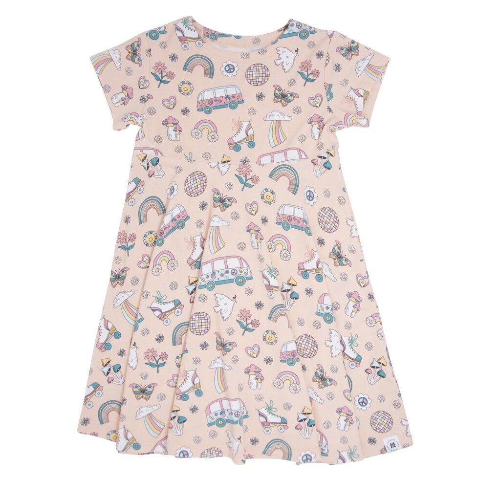 Sweet Bamboo Groovy Skates Swirly Dress