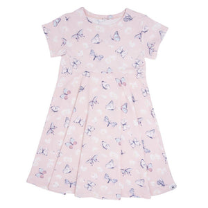 Sweet Bamboo Pink Butterfly Swirly Dress