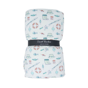 Sweet Bamboo Cast A Line Cloud Blanket