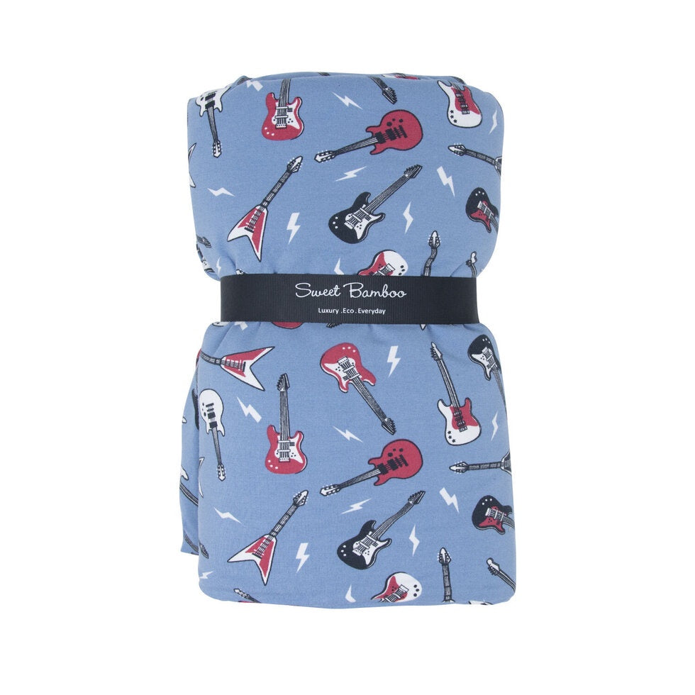 Sweet Bamboo Rock N Roll Blue Cloud Blanket