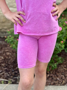 Pink Top & Biker Short Set