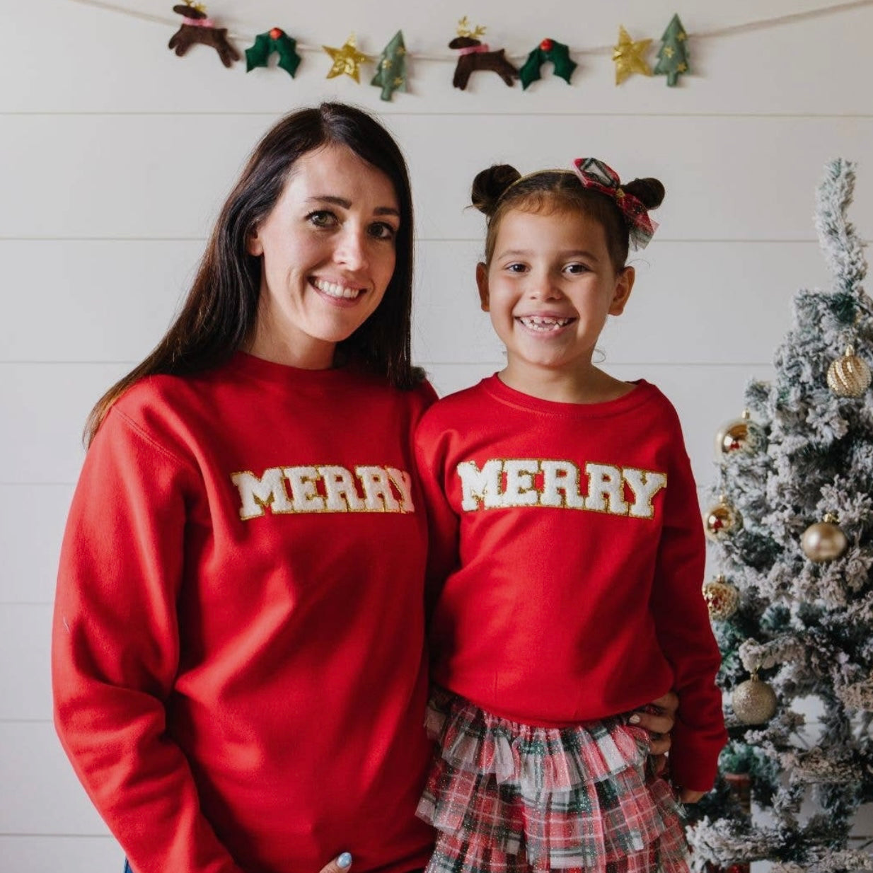 Merry Patch Christmas Adult Sweatshirt