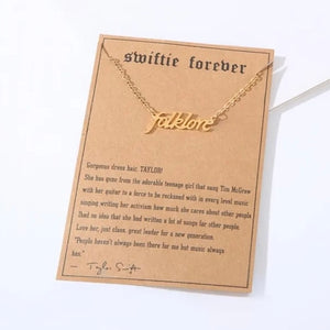 Taylor Swift Folklore Necklace
