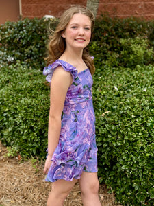 Miss Behave Tracy Purple Floral Dress