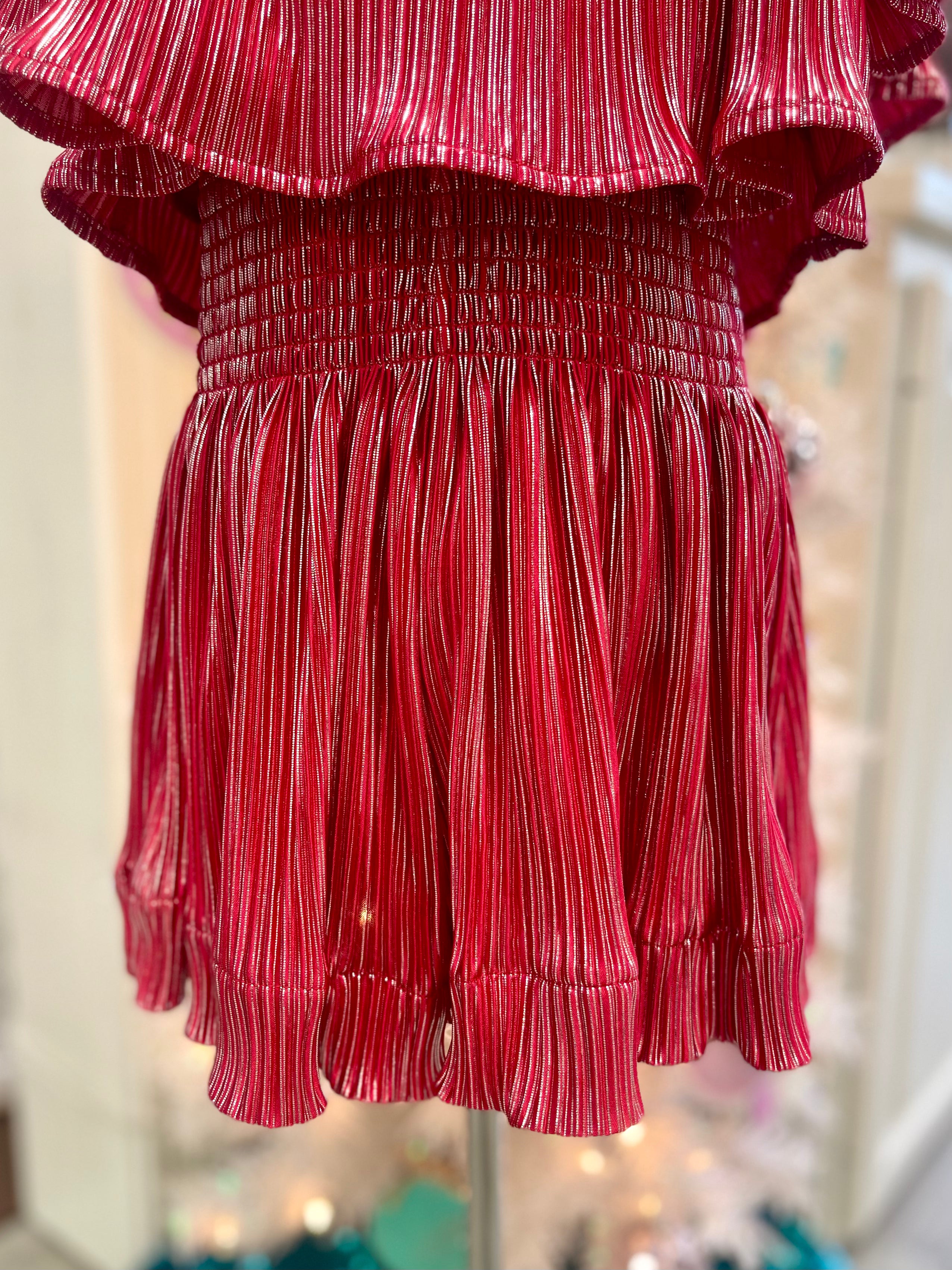 Queen of Sparkles Red/Silver Swing Shorts