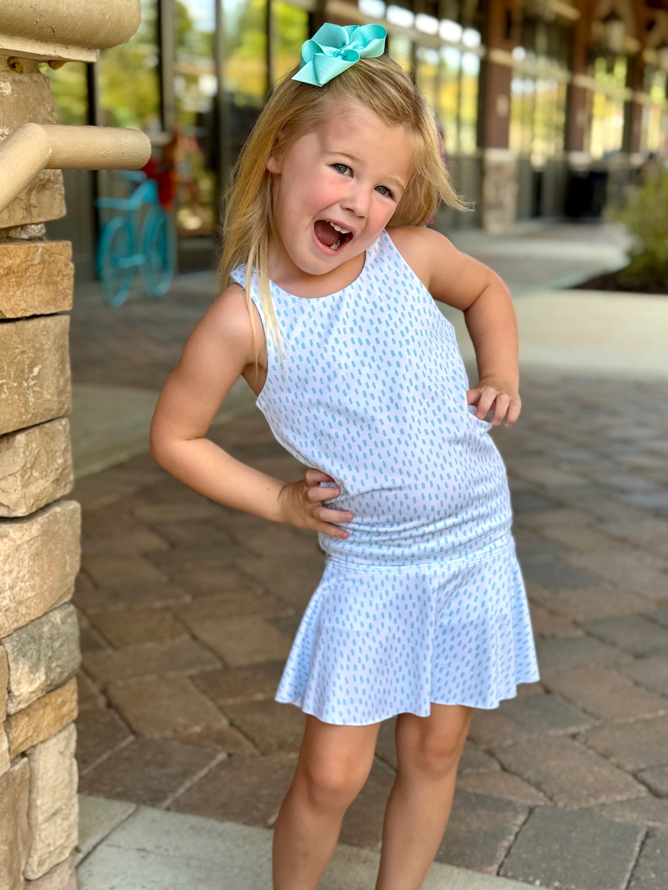 Aqua Dots Athletic Bra Top