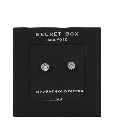 CZ Silver Circle Studs