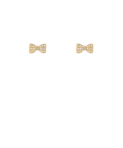 Mini Bow Crystal Studs