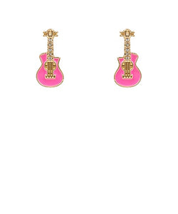 Guitar Enamel Earrings