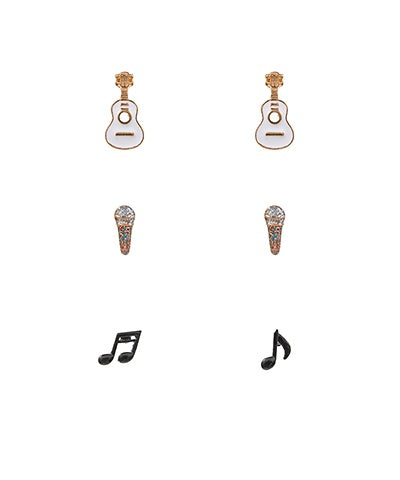 Music Studs Set of 3