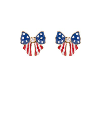 USA Bow Earrings