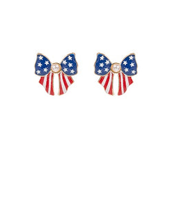 USA Bow Earrings