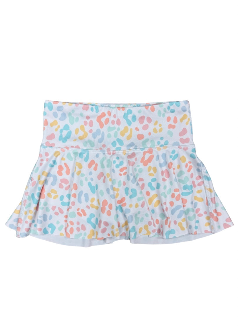 Pastel Leopard Athletic Skort
