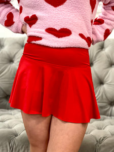 Honesty Red Athletic Skirt