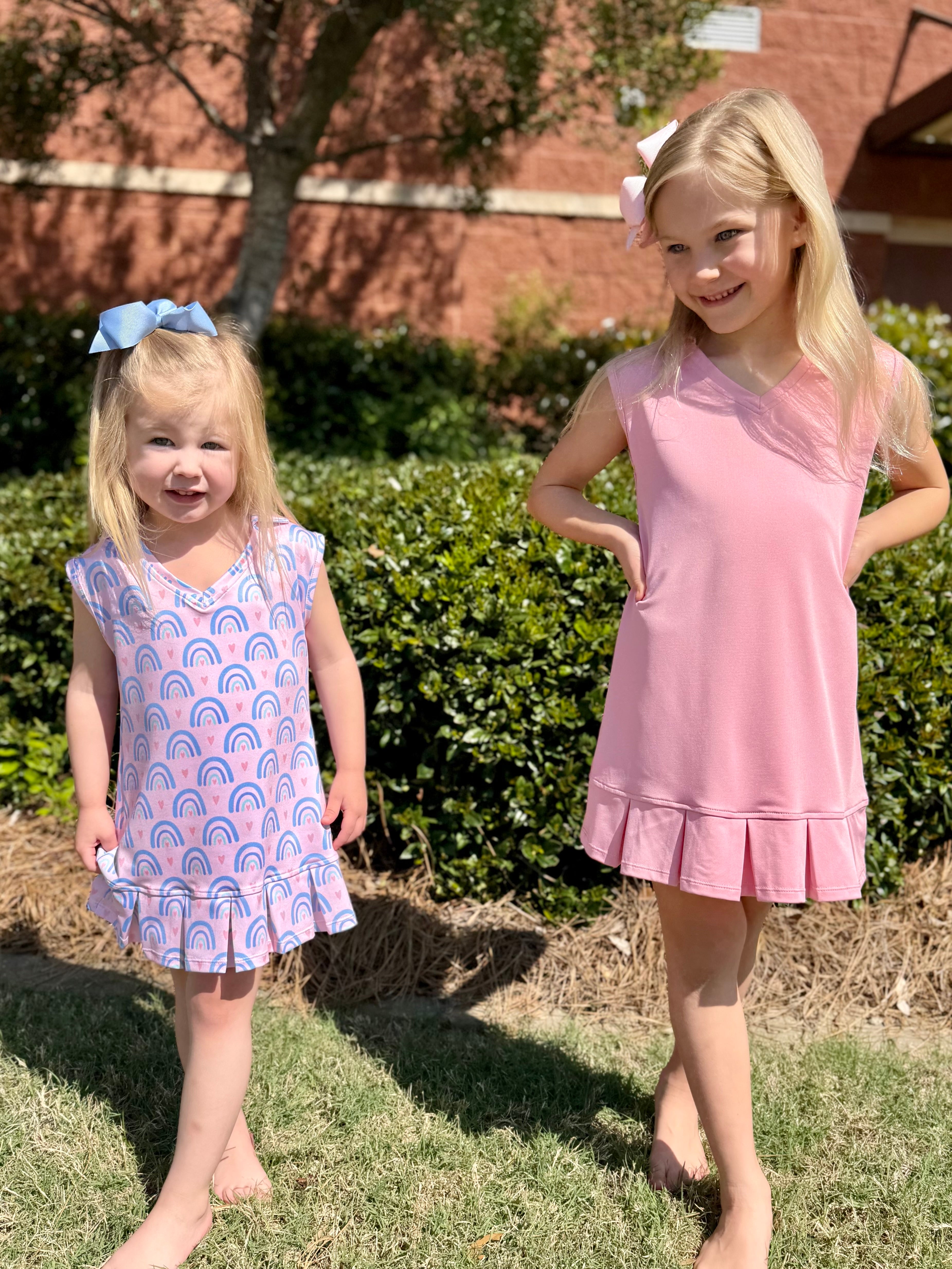 Honesty Candy Pink Pleated Tennis Dress