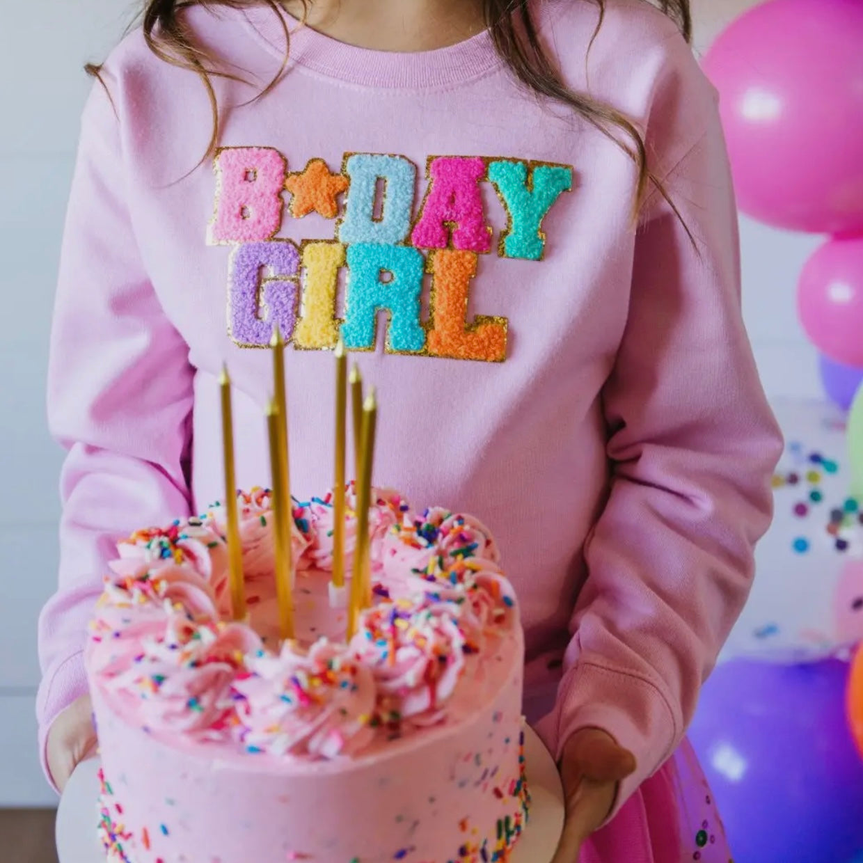 Birthday Girl Patch Sweatshirt