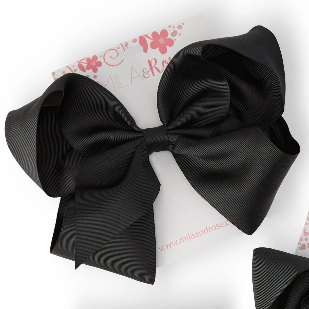 “8 Black Large Grosgrain Bow