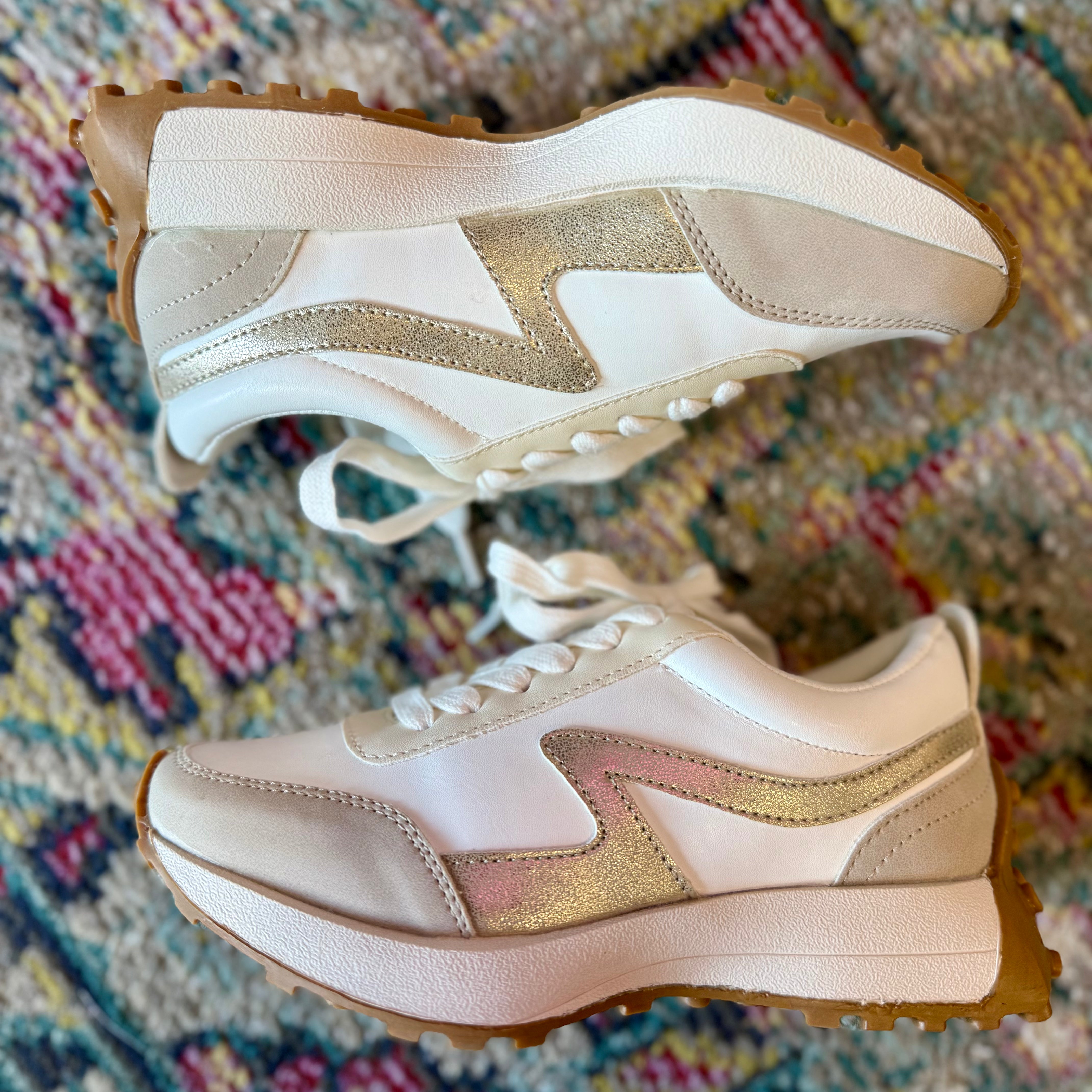 MIA Samyra White & Taupe Sneaker